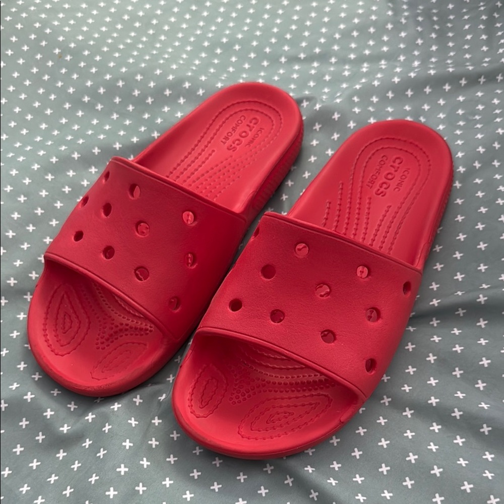 CROCS Classic Red Slides